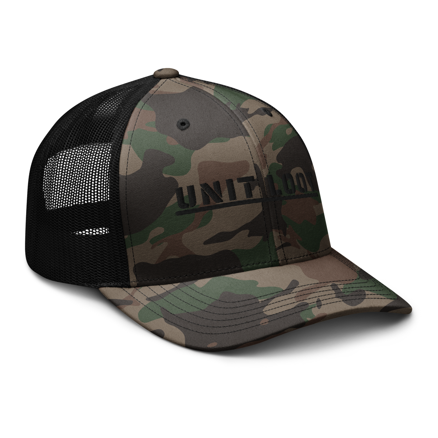 Unit Loot Branded Embroidered Camo Trucker Hat