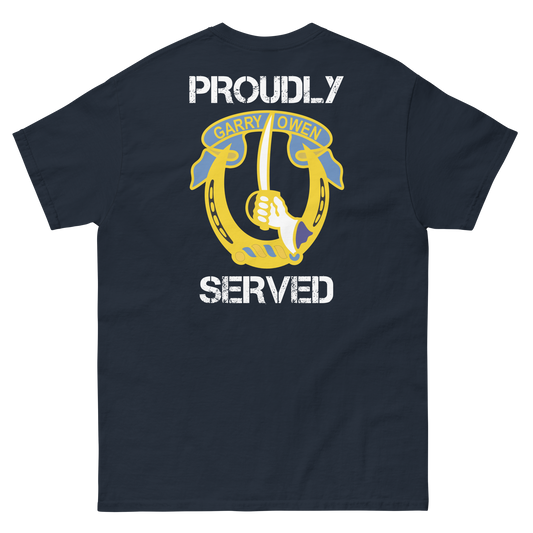 7th Cavalry Regiment Proudly Served Short Sleeve Tee (Front/Back)