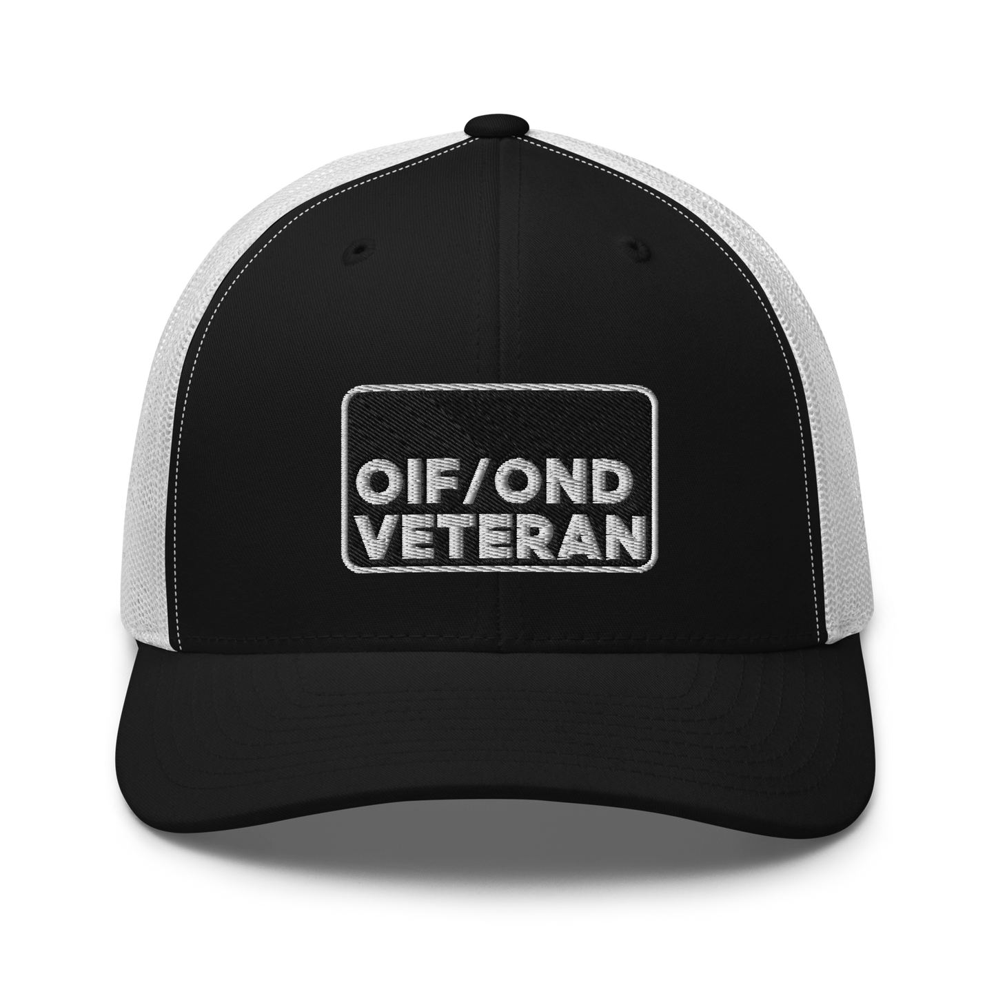 OIF and OND Veteran Embroidered Trucker Hat V1