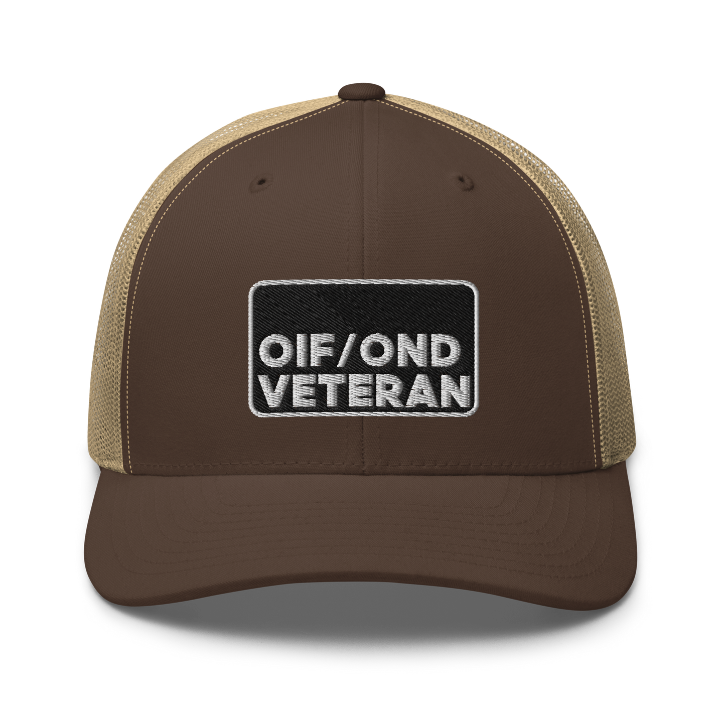 OIF and OND Veteran Embroidered Trucker Hat V1