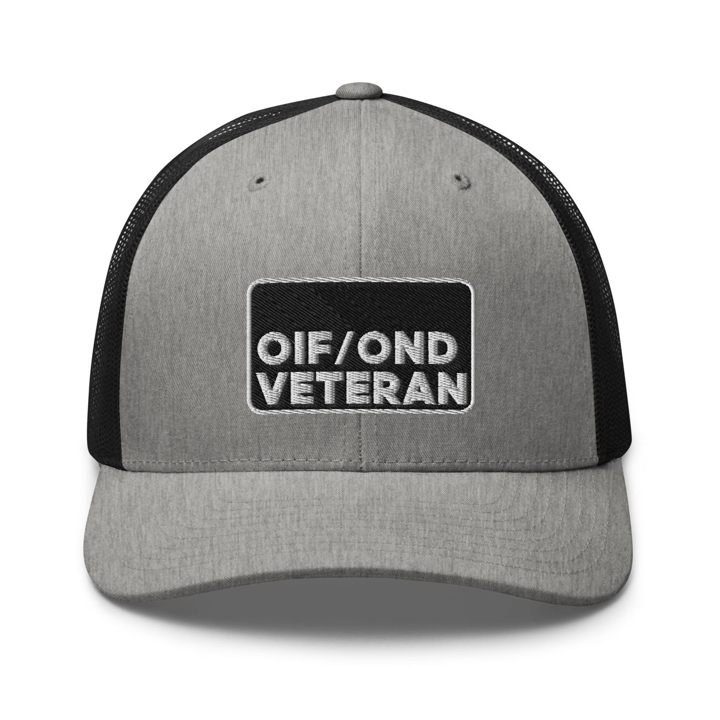 OIF and OND Veteran Embroidered Trucker Hat V1