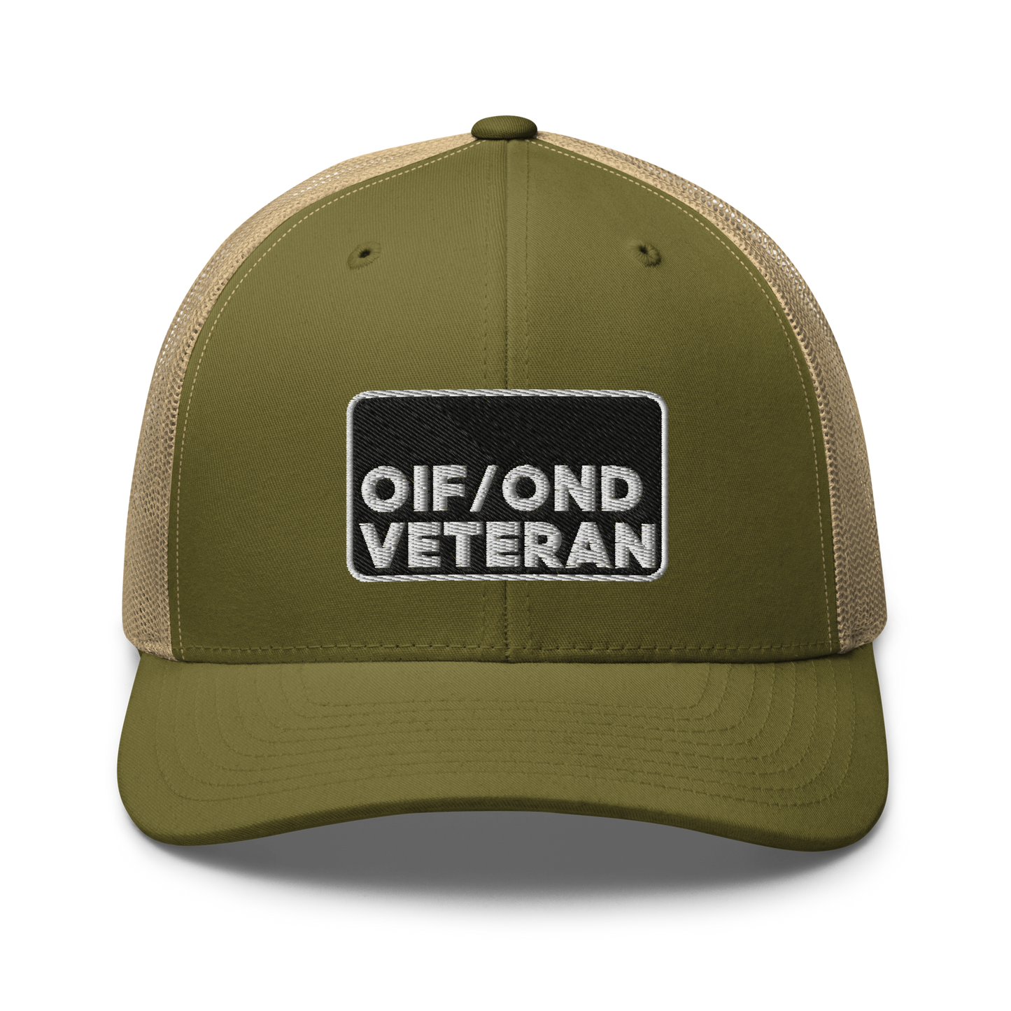 OIF and OND Veteran Embroidered Trucker Hat V1