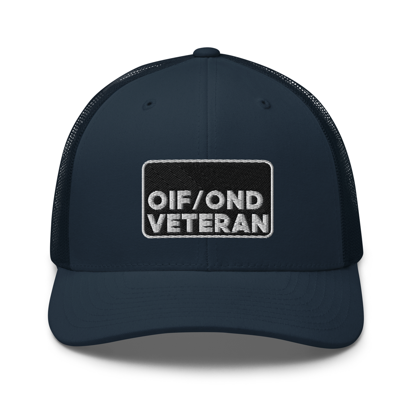 OIF and OND Veteran Embroidered Trucker Hat V1