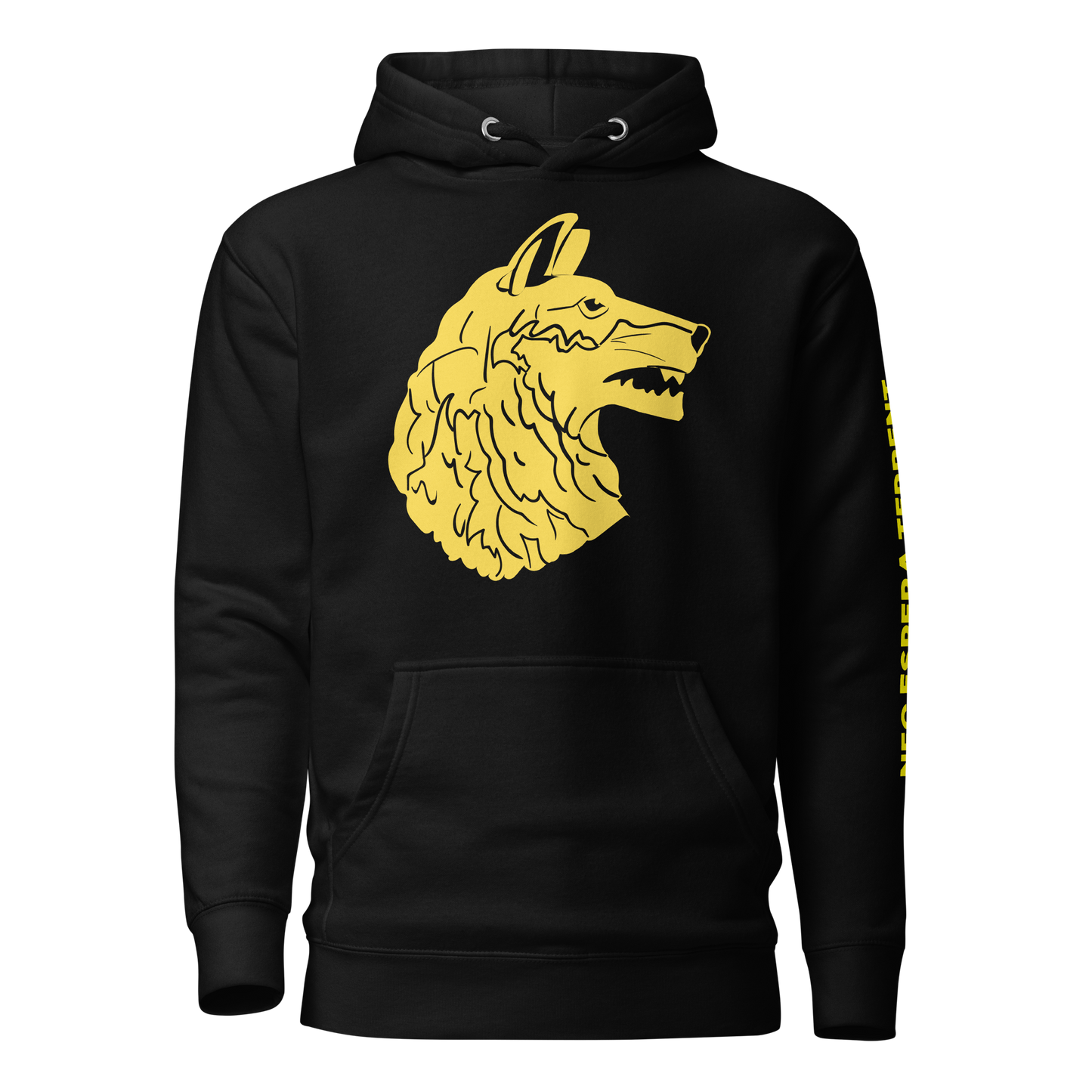 Wolfhound Front Print Hoodie - Right Facing