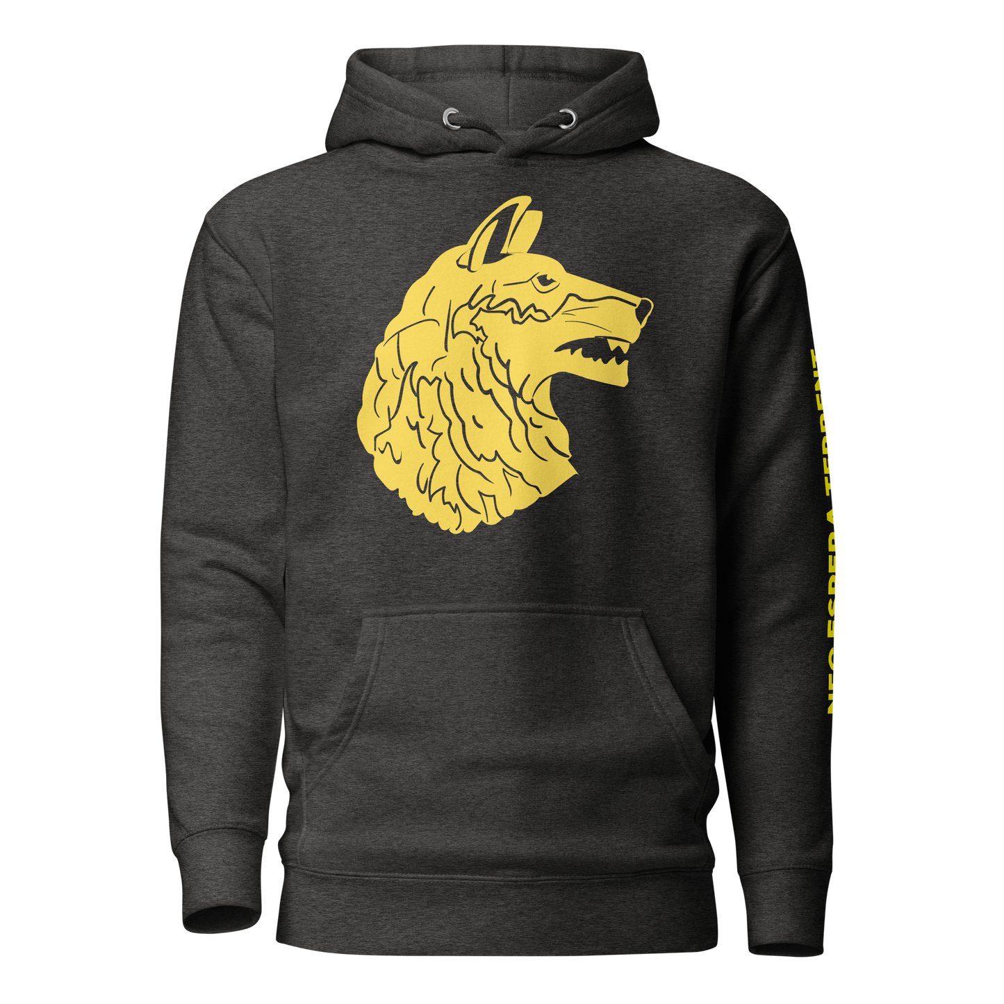 Wolfhound Front Print Hoodie - Right Facing