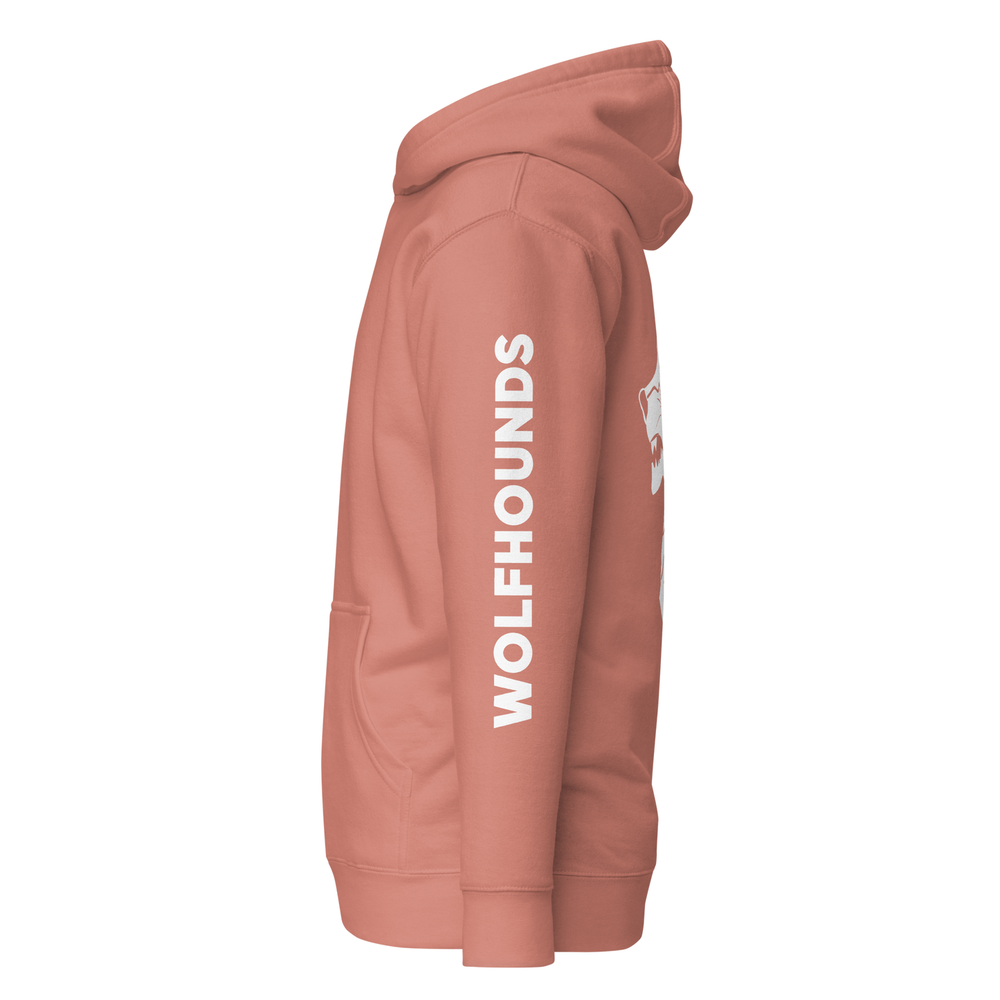 Wolfhounds Back Print Hoodie - Left Facing