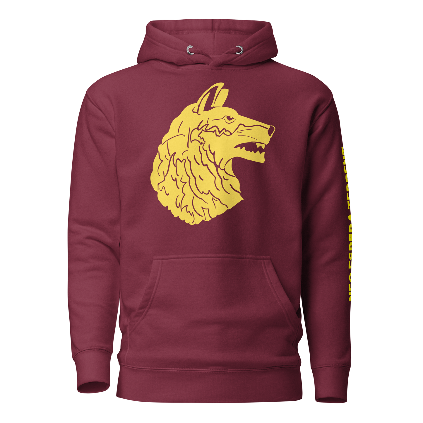 Wolfhound Front Print Hoodie - Right Facing