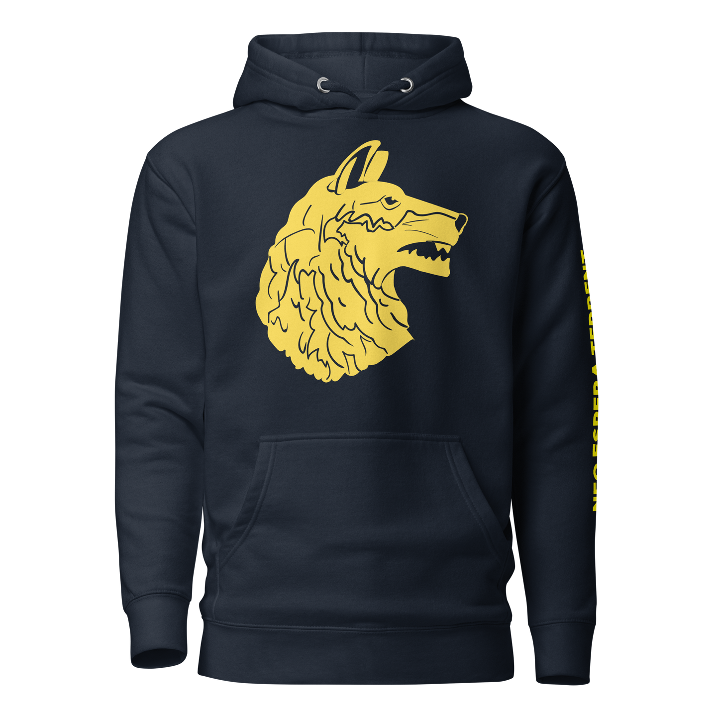 Wolfhound Front Print Hoodie - Right Facing