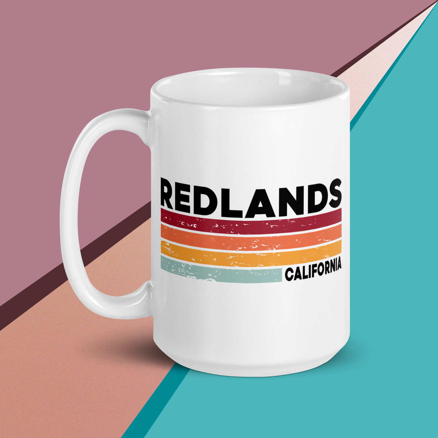 Redlands, California Retro 15oz Ceramic Mug