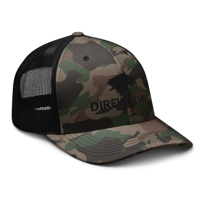 Delta Company, 82nd Aviation Regiment Direwolf Embroidered Camo Trucker Hat
