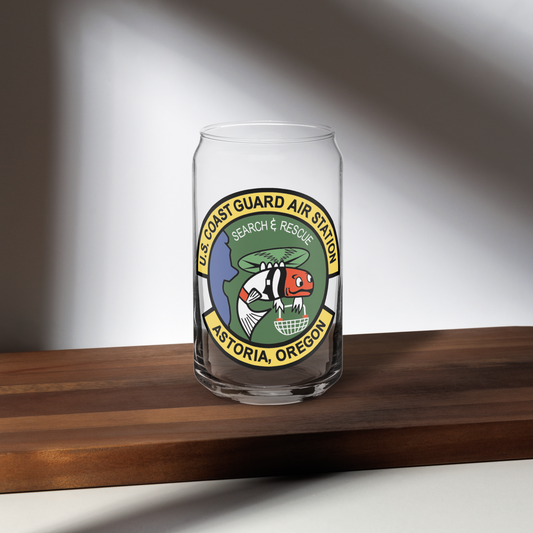 USCG Air Station Astoria Can Shaped Glass