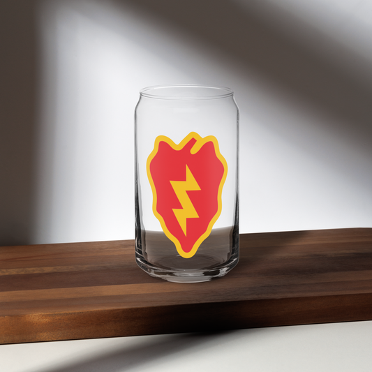 25th Infantry Division Tropic Lightning Can Shaped Glass