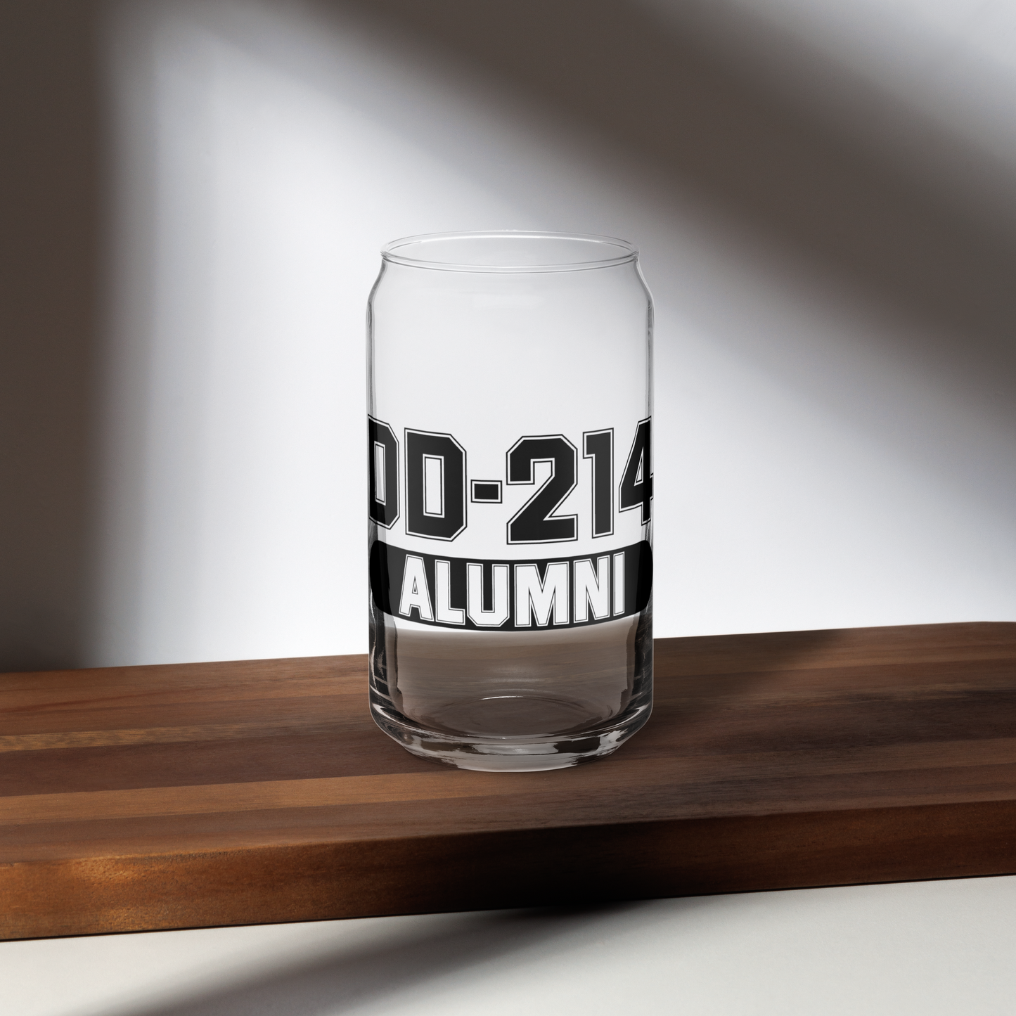 DD-214 Alumni Can Shaped Glass
