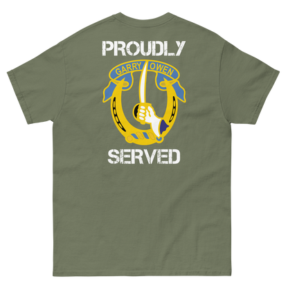 7th Cavalry Regiment Proudly Served Short Sleeve Tee (Front/Back)