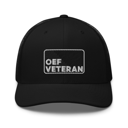 OEF Veteran Embroidered Trucker Hat