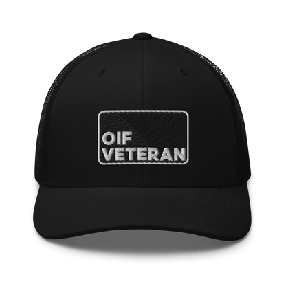 OIF Veteran Embroidered Trucker Hat