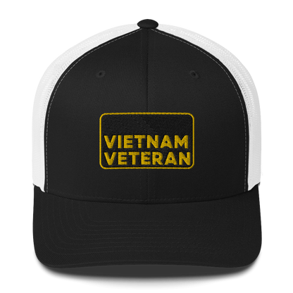 Vietnam Veteran Embroidered Trucker Hat