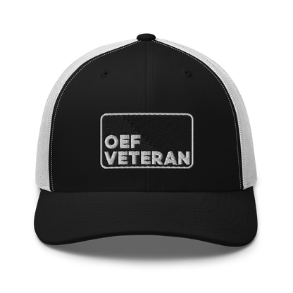 OEF Veteran Embroidered Trucker Hat