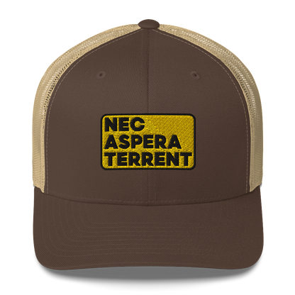 27th Infantry Regiment Nec Aspera Terrent Embroidered Trucker Hat