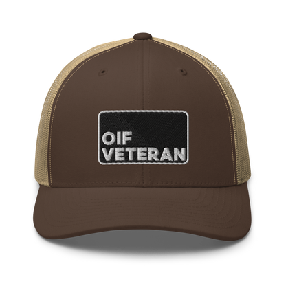 OIF Veteran Embroidered Trucker Hat