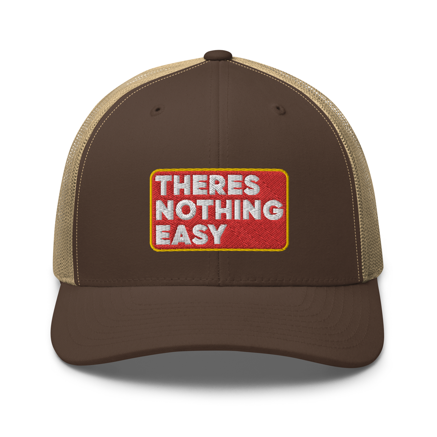 2/7 Easy Company There's Nothing Easy Embroidered Trucker Hat