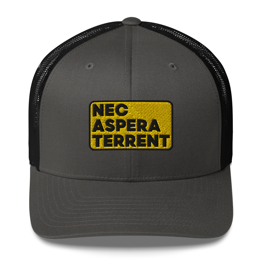 27th Infantry Regiment Nec Aspera Terrent Embroidered Trucker Hat