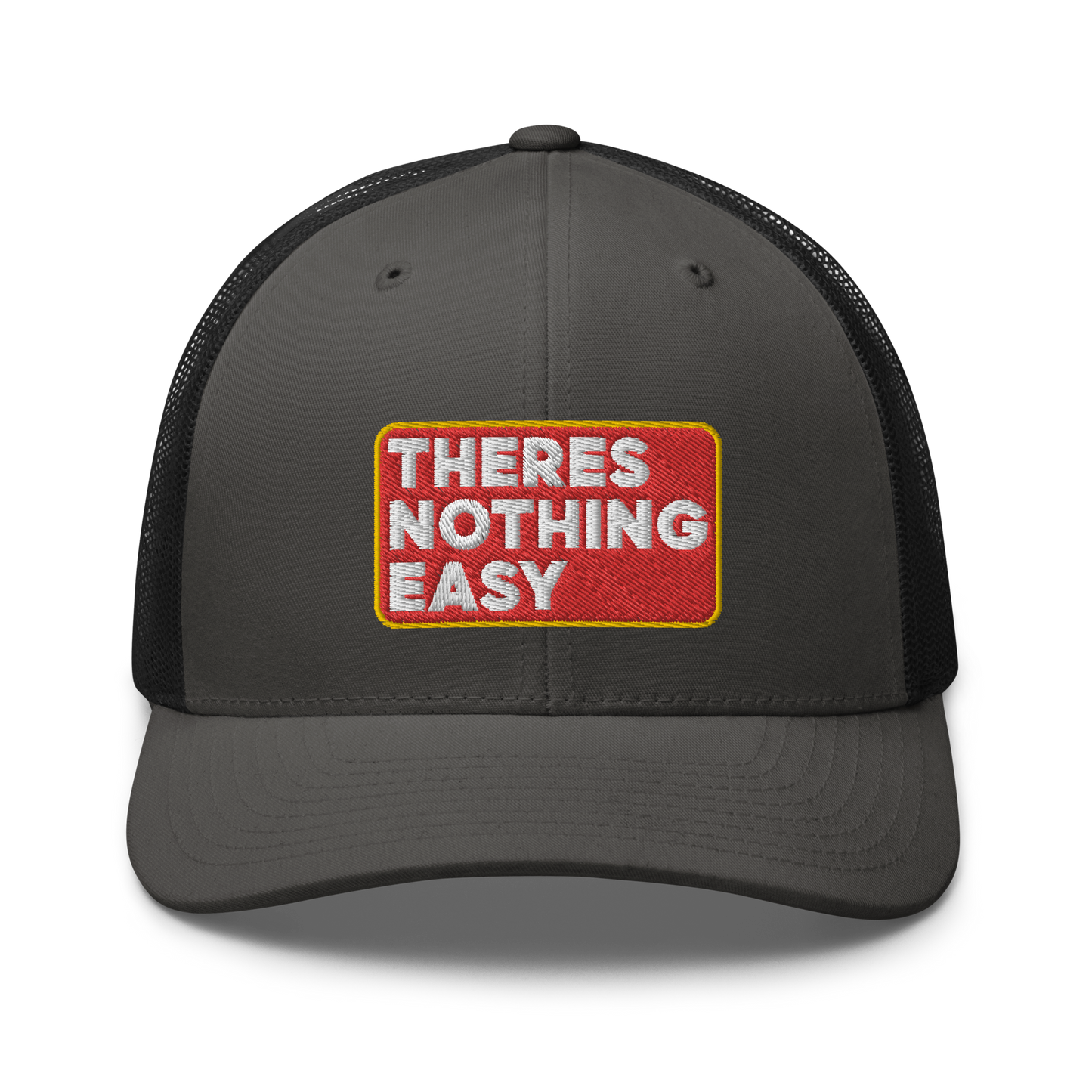 2/7 Easy Company There's Nothing Easy Embroidered Trucker Hat