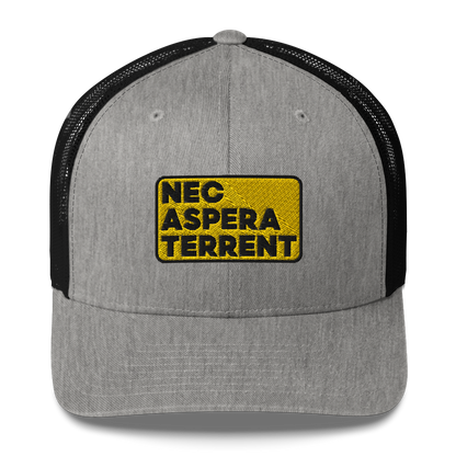 27th Infantry Regiment Nec Aspera Terrent Embroidered Trucker Hat