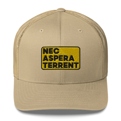 27th Infantry Regiment Nec Aspera Terrent Embroidered Trucker Hat