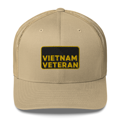 Vietnam Veteran Embroidered Trucker Hat