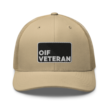 OIF Veteran Embroidered Trucker Hat