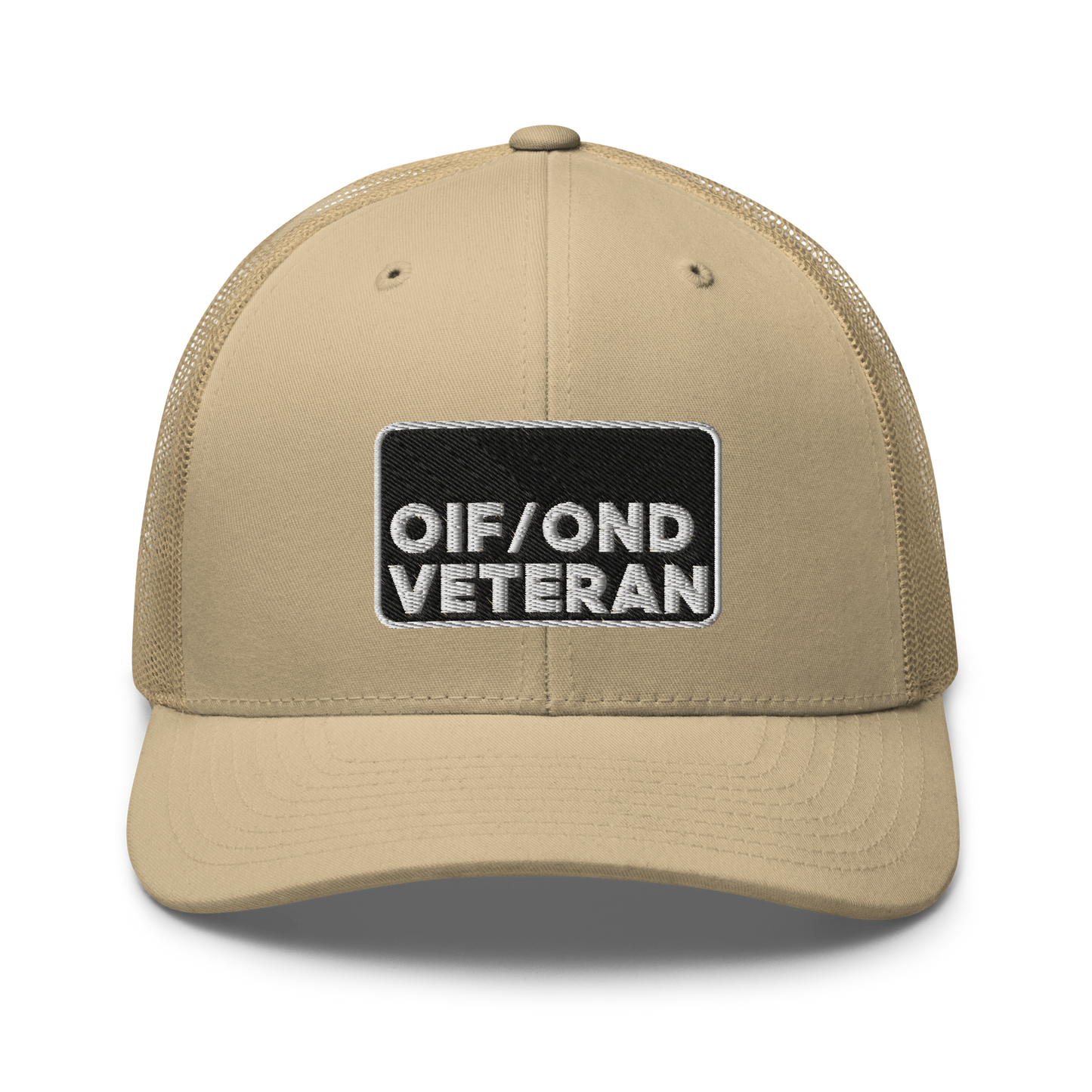 OIF and OND Veteran Embroidered Trucker Hat V1