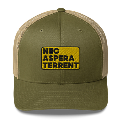 27th Infantry Regiment Nec Aspera Terrent Embroidered Trucker Hat