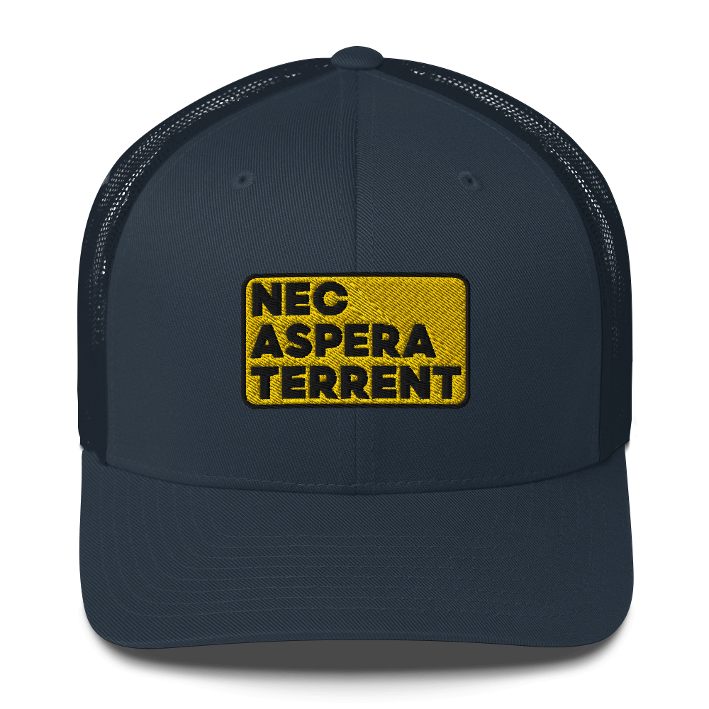 27th Infantry Regiment Nec Aspera Terrent Embroidered Trucker Hat