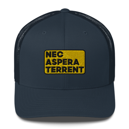 27th Infantry Regiment Nec Aspera Terrent Embroidered Trucker Hat