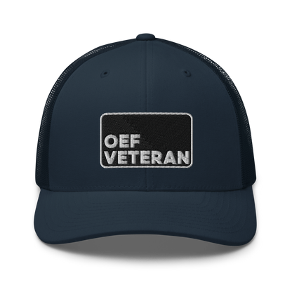 OEF Veteran Embroidered Trucker Hat