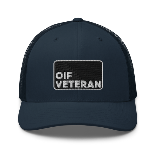 OIF Veteran Embroidered Trucker Hat