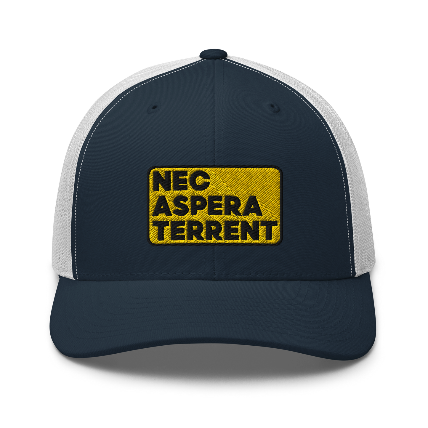 27th Infantry Regiment Nec Aspera Terrent Embroidered Trucker Hat