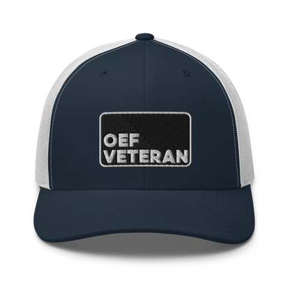 OEF Veteran Embroidered Trucker Hat