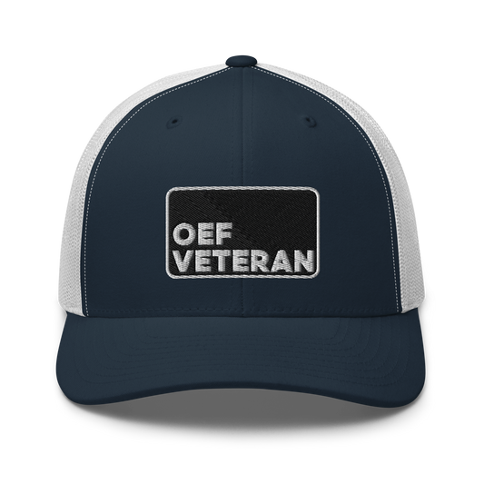 OEF Veteran Embroidered Trucker Hat