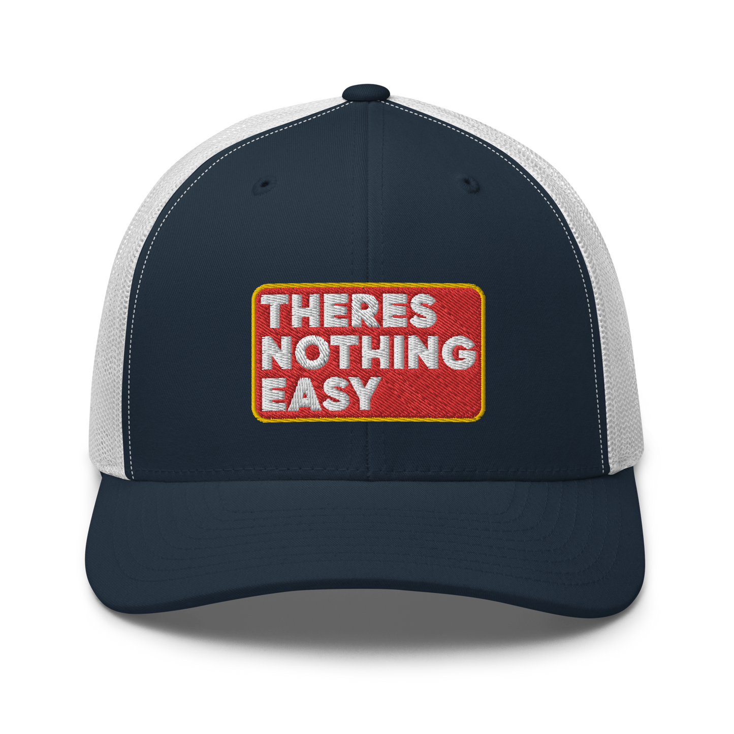 2/7 Easy Company There's Nothing Easy Embroidered Trucker Hat