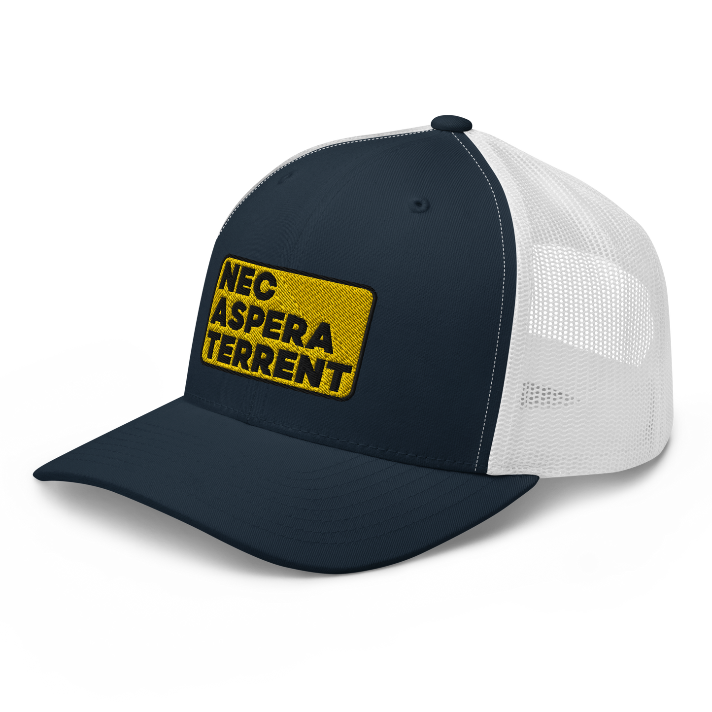 27th Infantry Regiment Nec Aspera Terrent Embroidered Trucker Hat