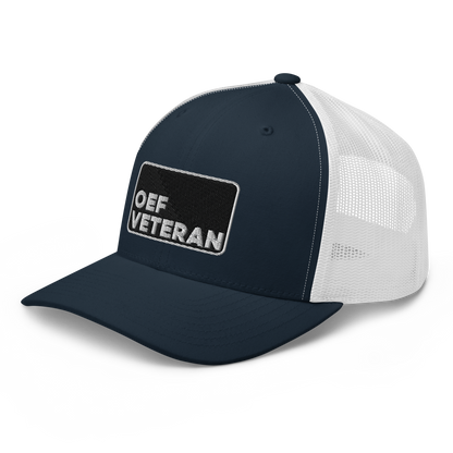 OEF Veteran Embroidered Trucker Hat