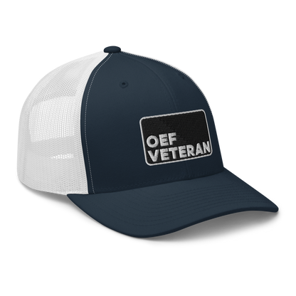 OEF Veteran Embroidered Trucker Hat