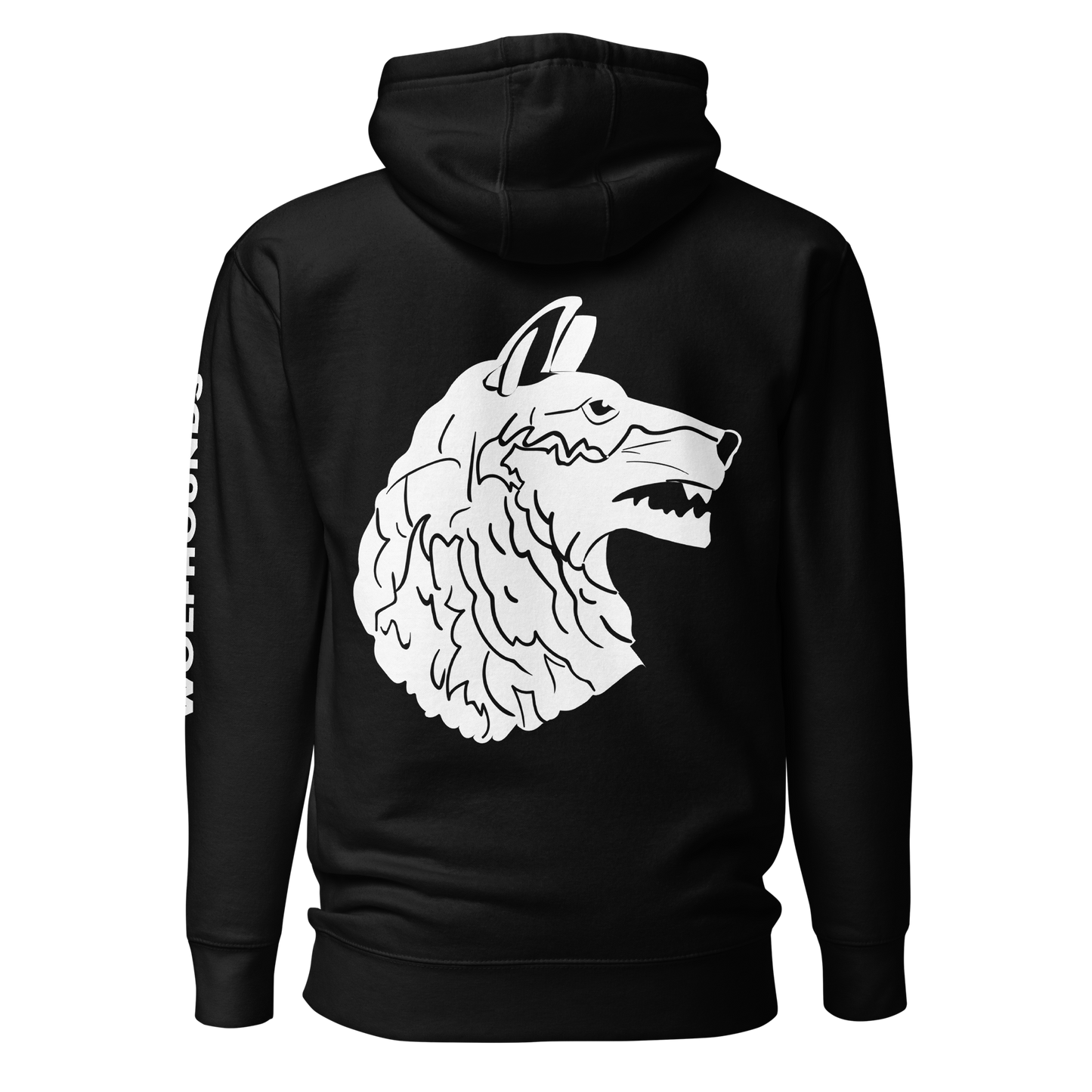 Wolfhounds Back Print Hoodie - Right Facing