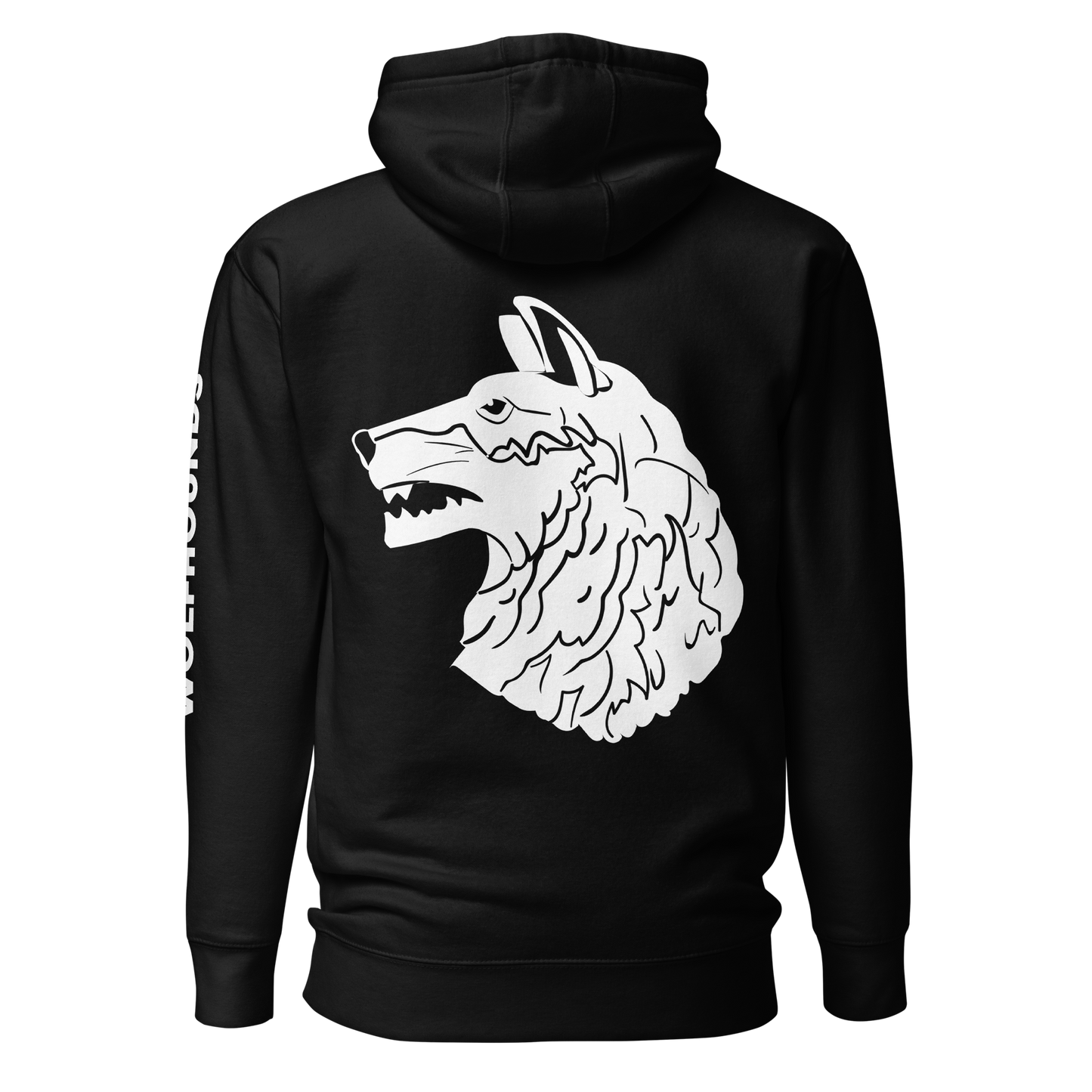 Wolfhounds Back Print Hoodie - Left Facing