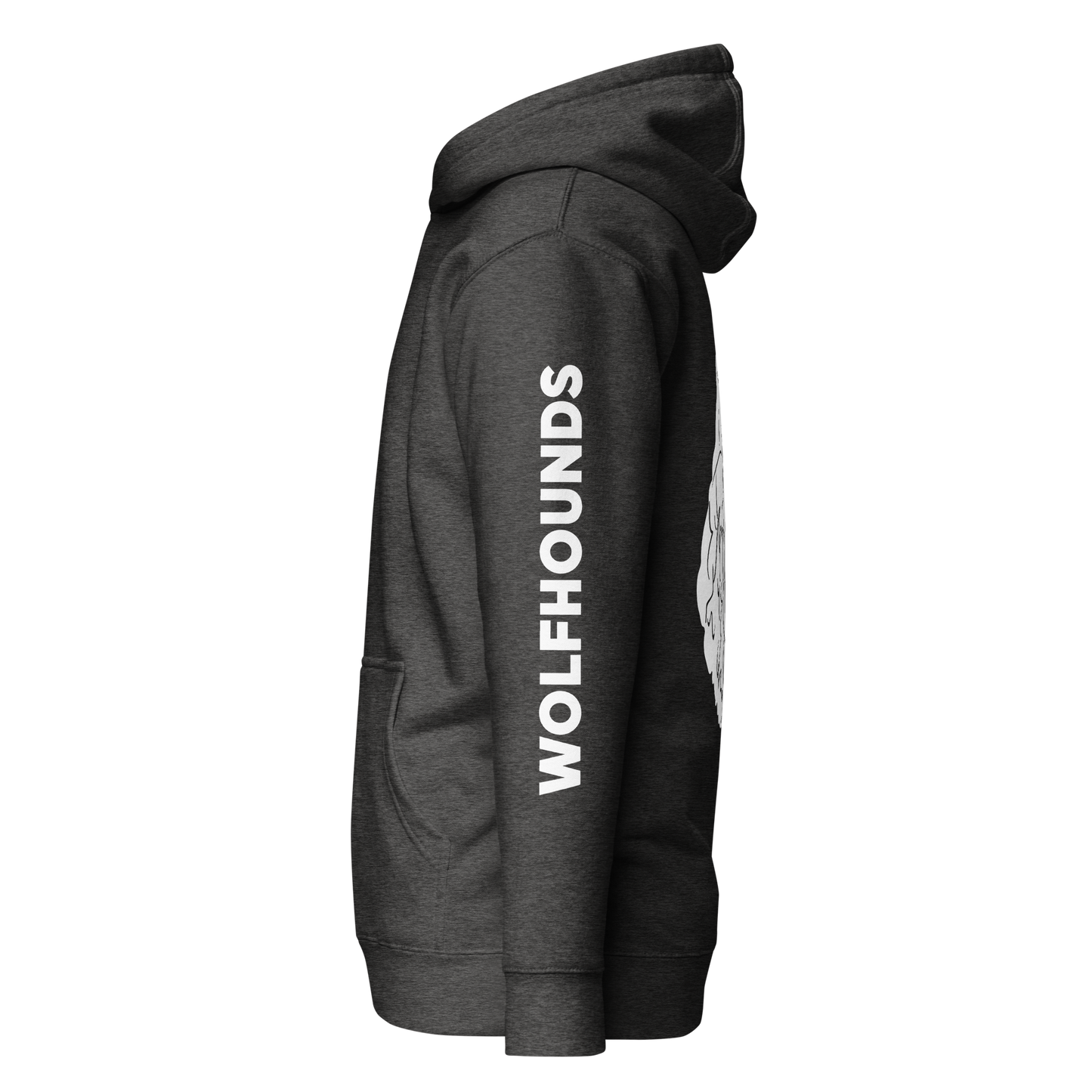 Wolfhounds Back Print Hoodie - Right Facing