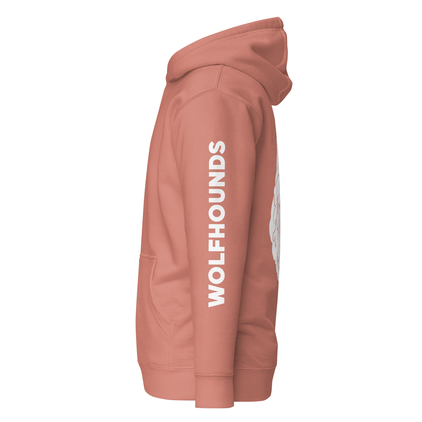 Wolfhounds Back Print Hoodie - Right Facing