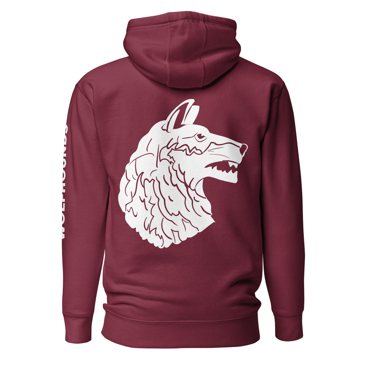 Wolfhounds Back Print Hoodie - Right Facing