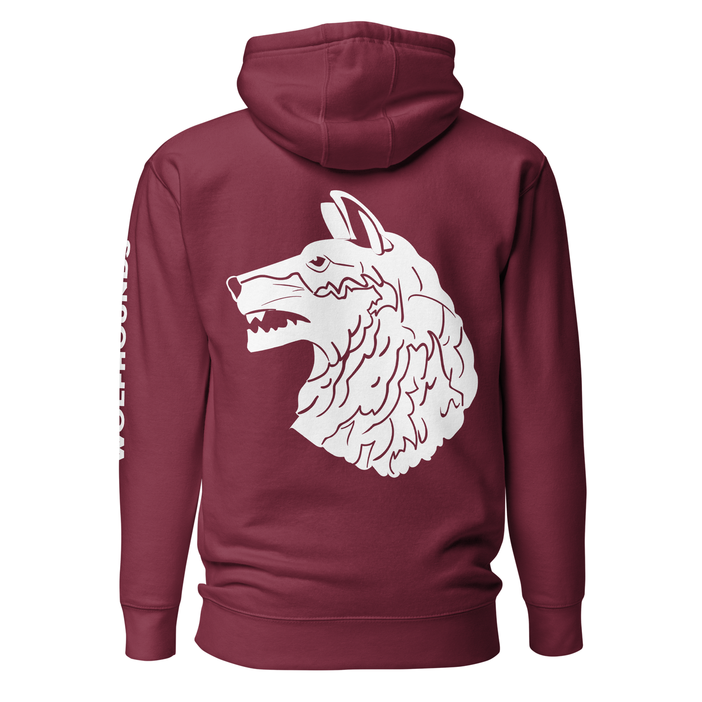 Wolfhounds Back Print Hoodie - Left Facing